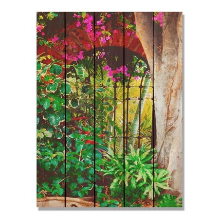 RICKI&APOSS RUGS 28 x 36 in. Spanish Garden Inside & Outside Cedar Wall Art RI951715